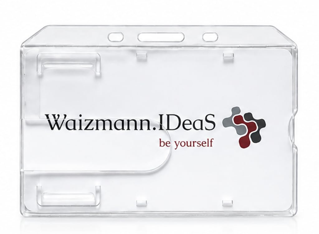 Waizmann.IDeaS® 50x Kartenhalter Ausweishülle Ausweishalter Hartplastik Polycarbonat Namensschild Da