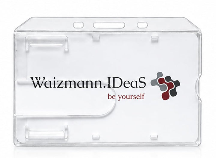 Waizmann.IDeaS® 50x Kartenhalter Ausweishülle Ausweishalter Hartplastik Polycarbonat Namensschild Da
