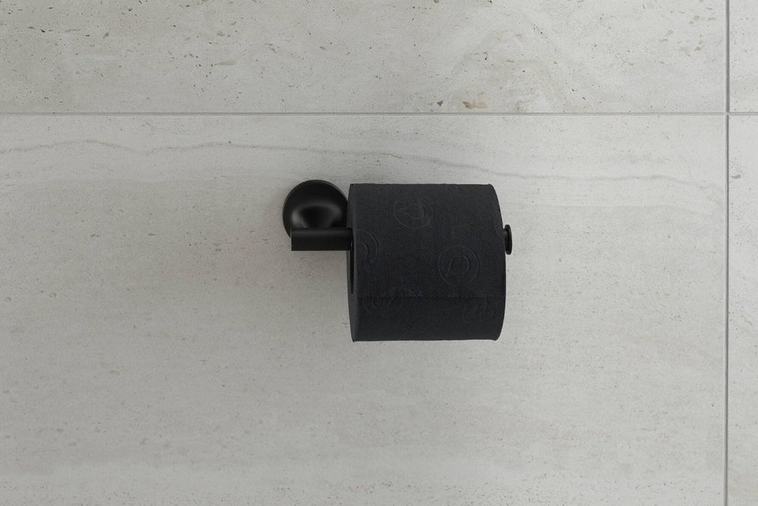 Duravit Papierrollenhalter Starck T, für 1 Rolle, Wandmontage, Schwarz Matt ohne Deckel für 1 Rolle