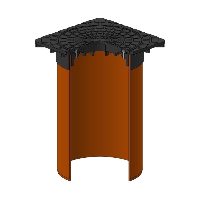 Kanaldeckel für Wellrohr Ø DN315 Schachtabdeckung Schachtdeckel Kontrollschacht Schwarz für Wellrohr