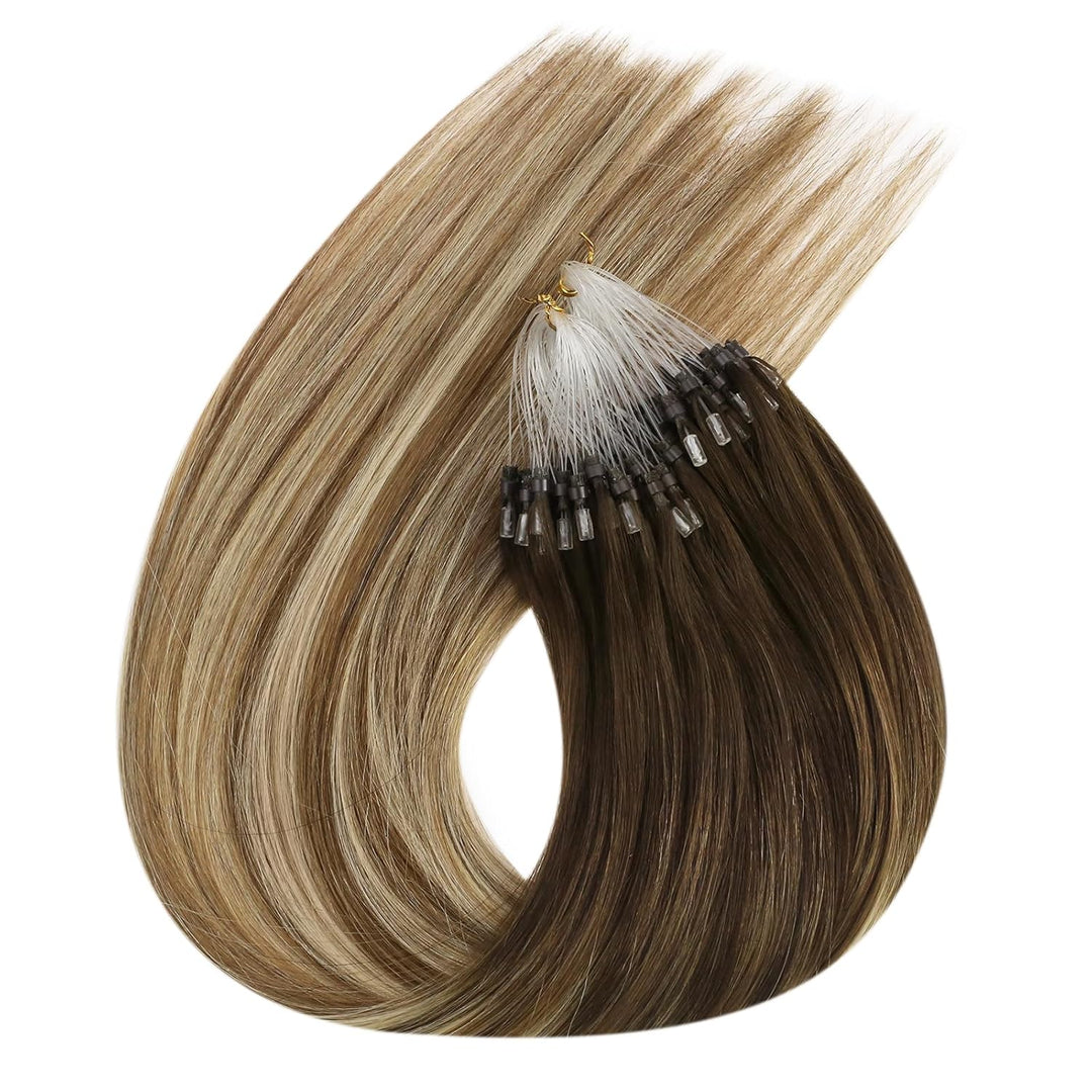 Bonding Extensions Micro Bonding Extensions Echthaar 55cm Haarverlängerung Echthaar Microring Balaya