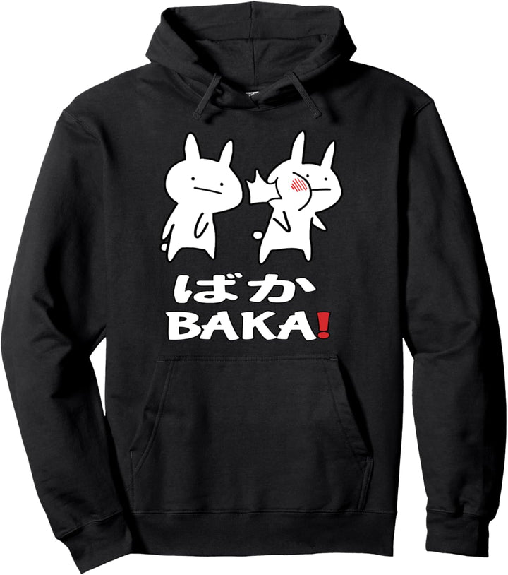 Lustiges Japan Baka Rabbit Ohrfeigen Anime und Manga Pullover Hoodie