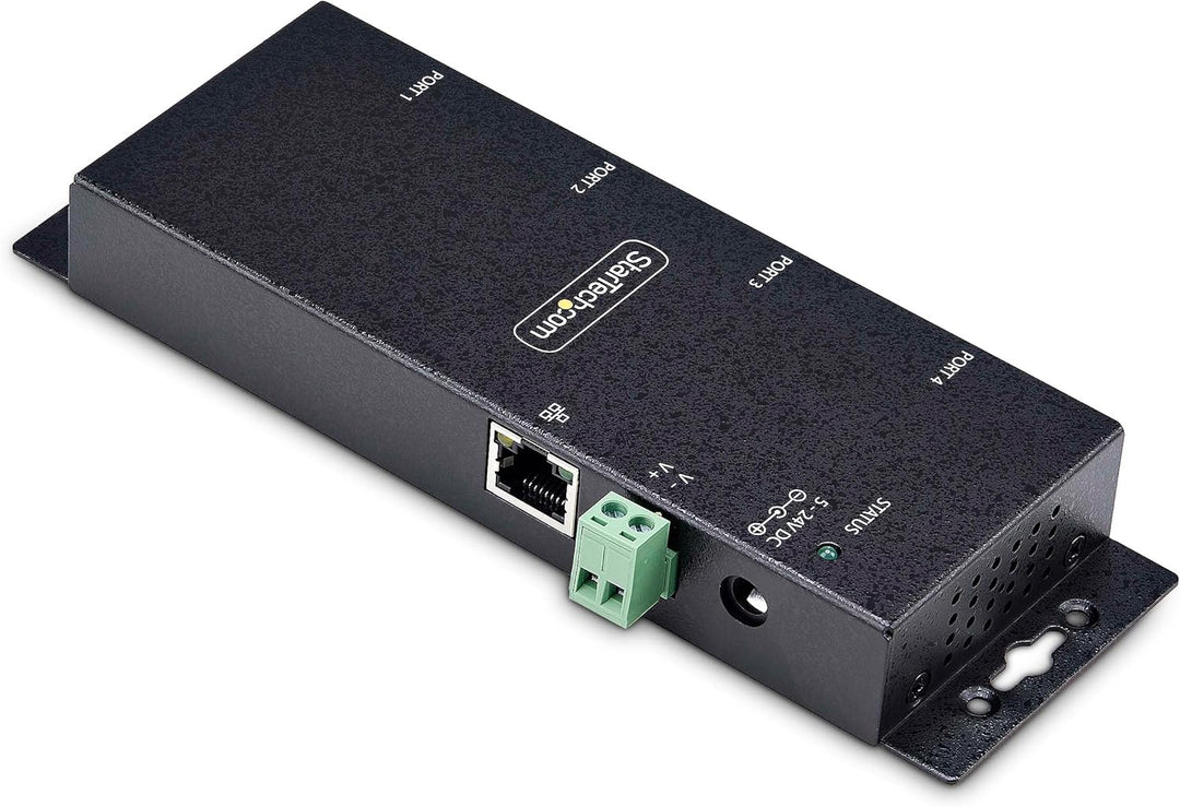 StarTech.com 4-Port Seriell auf Ethernet Adapter, Serial TCP IP Server, Wand/DIN Montage, RS232 Ethe