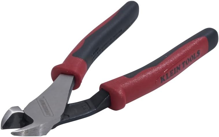KLEIN TOOLS J248-8 Journeyman High Leverage Diagonal Cutting Pliers, Pack of 1, Red/Black, 8-inch (3