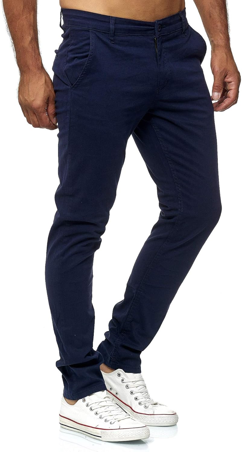 Elara Herren Chino Hose Stretch 29W / 30L Navyblau, 29W / 30L Navyblau
