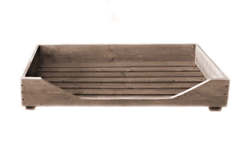 Dekorie Hundebett aus Holz für kleine/mittlere/grosse Hunde - 60-110 x 40-60 cm - Farbe: - Hundekorb