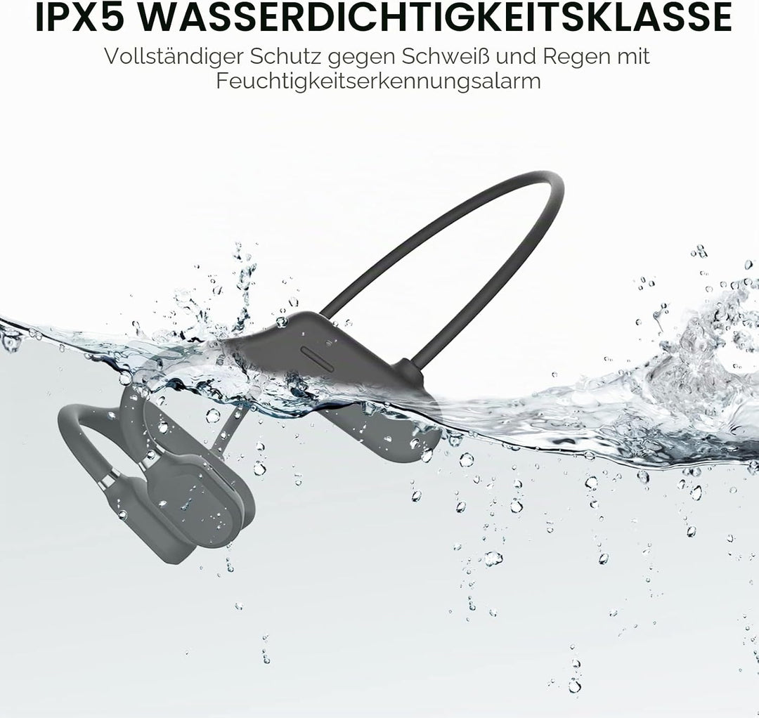 Queen.Y Knochenleitung Kopfhörer Bluetooth Offenes Ohr Drahtlose HiFi Stereo Kopfhörer mit Mikrofon