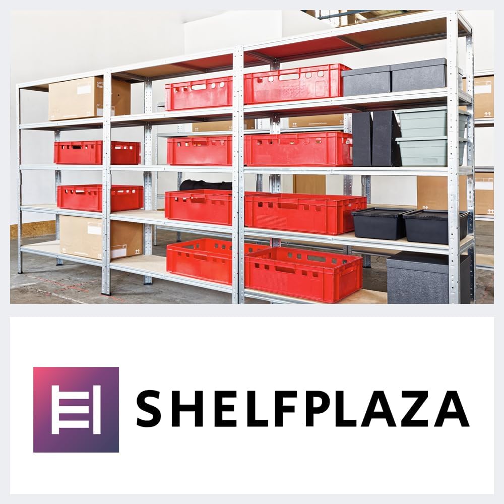 shelfplaza® 90x100x40cm Home Schwerlastregal verzinkt/Metallregal mit 3 Böden/Kellerregal Metall, Ga