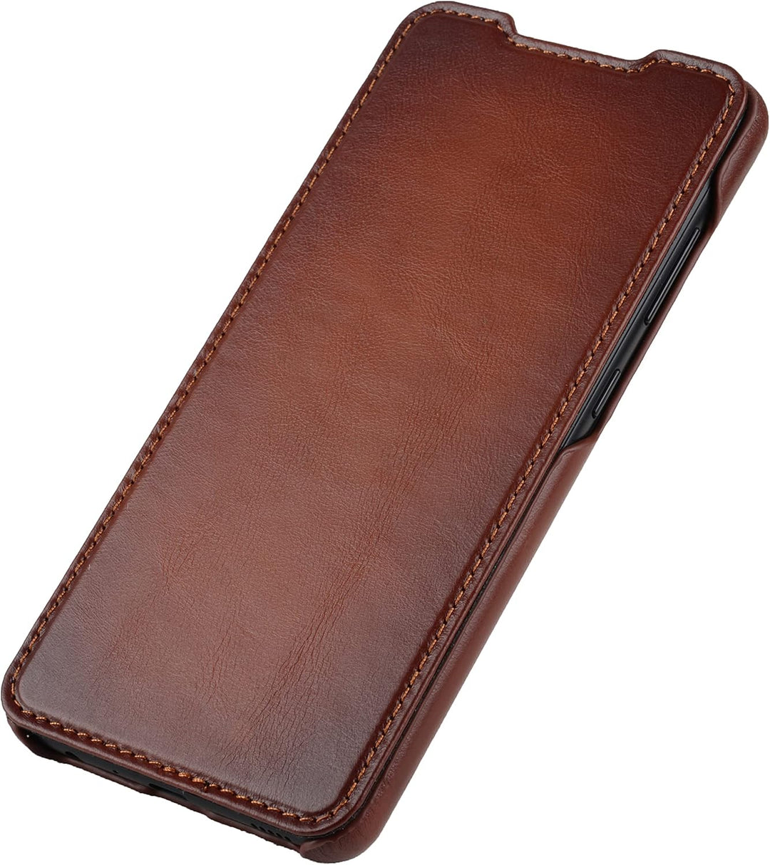 STILGUT Book Case kompatibel mit Samsung Galaxy A72 Hülle aus Leder zum Klappen, Klapphülle, Handyhü