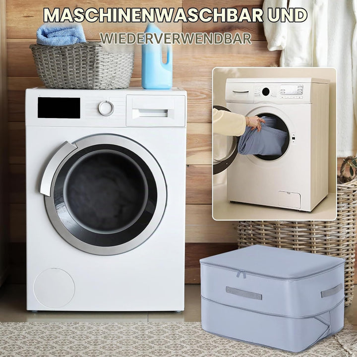 2 Stück Ultra Platzsparender Selbstkomprimierender Organizer, Aufbewahrungstasche für Bettdecken, Gr