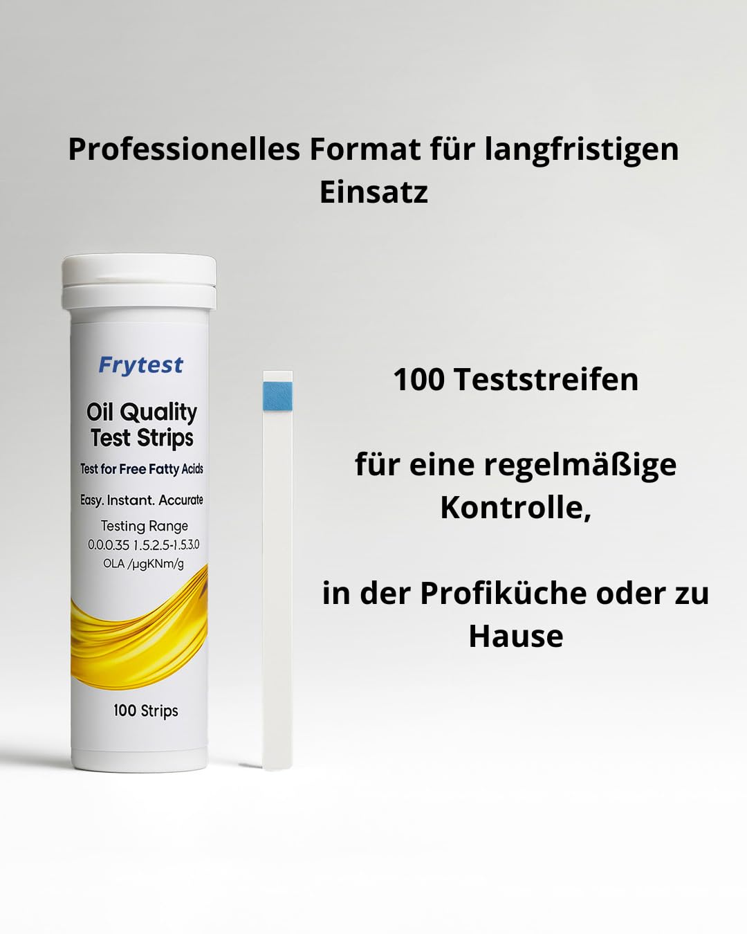 Öl-Teststreifen – schnelle FFA-Kontrolle – optimale Qualität – 100 Stück
