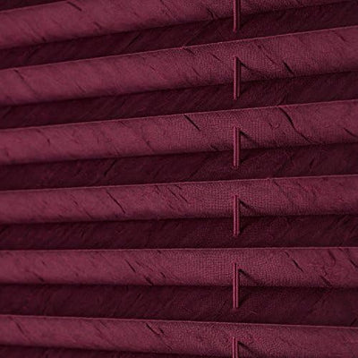 K-home 220120-4 Klemmfix-Plissee 70 x 130 cm (B x L) Bordeaux Lichtschutz +++ Moderne Crushed Optik