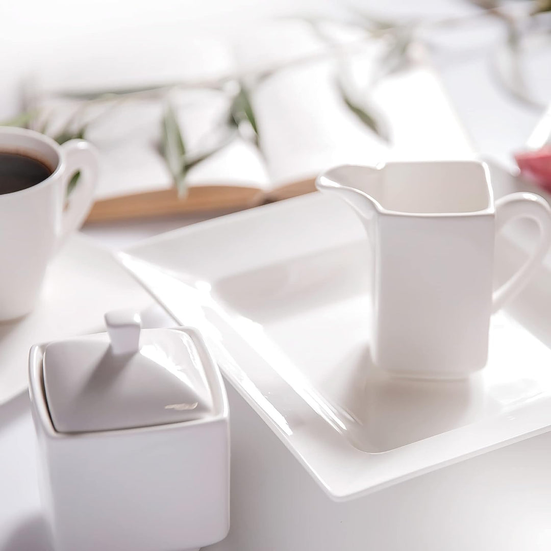 AMBITION Kaffeeservice Porto 17 Tlg. 6 Personen Porzellan Kaffeegeschirr Kaffeegedeck Tassen Unterta