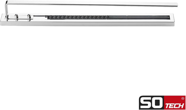 2 Stück SO-TECH® Handtuchauszug Elegance Chrom 1-armig 415 mm eingeschoben, 715 mm ausgezogen Handtu
