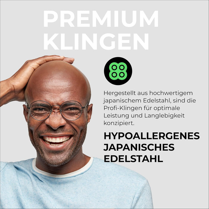 Skull Shaver Pitbull Silver Pro SX5 - Kopf- und Gesichtsrasierer - Elektrorasierer für Herren, Nass