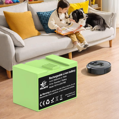 melasta i7 i3 i4 e5 e6 Ersatz Lithium-Ionen Batterie, 2900mAh 14,4V Akku für iRobot Roomba e und i S