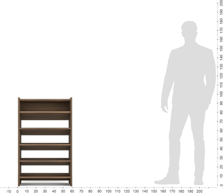 KOMTO Schuhregal Schmal - Schuhablage Flur mit 5 Ebenen Offener Schuhschrank Schuh Organizer Platzsp