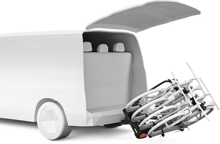 Thule VeloSpace XT 3-Bike Anhängerkupplungs-Fahrradträger schwarz/Aluminium 13 Pin, für E-Bike, Moun