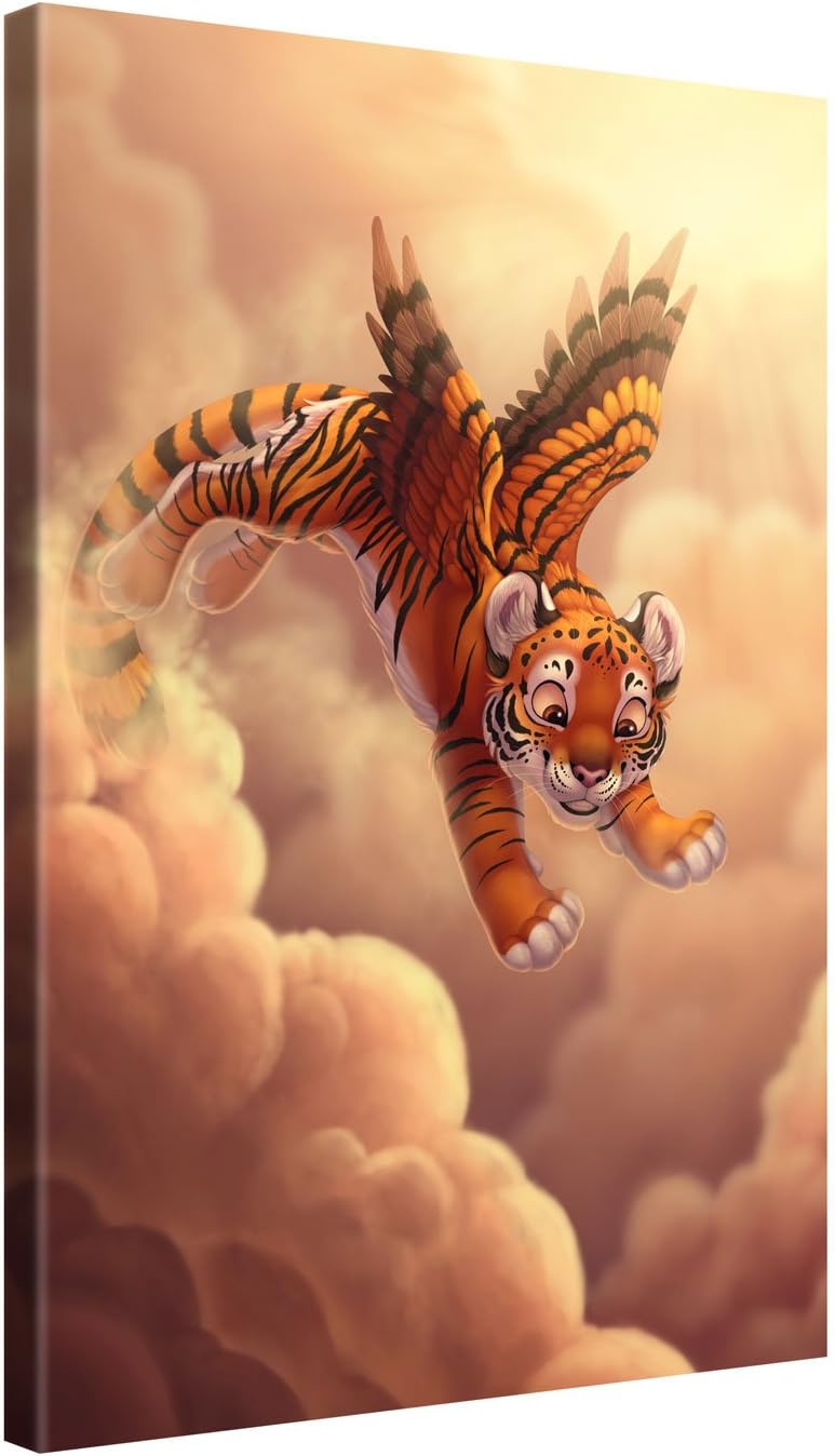 Picanova – Cloud Jumping 60x40cm – Premium Leinwanddruck – Kunstdruck Auf 2cm Holz-Keilrahmen Für Sc