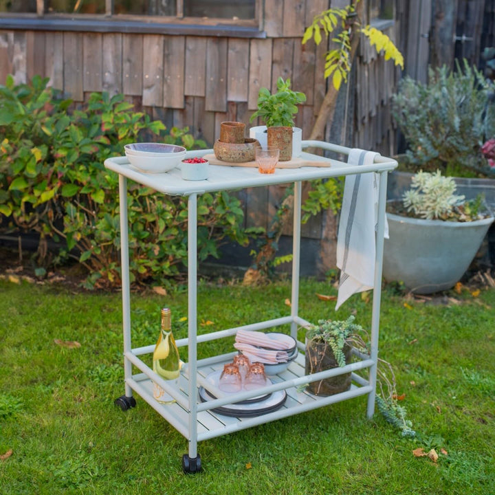 Gartenwagen 61 x 42 cm weiss - GS163C Cremefarben, Cremefarben