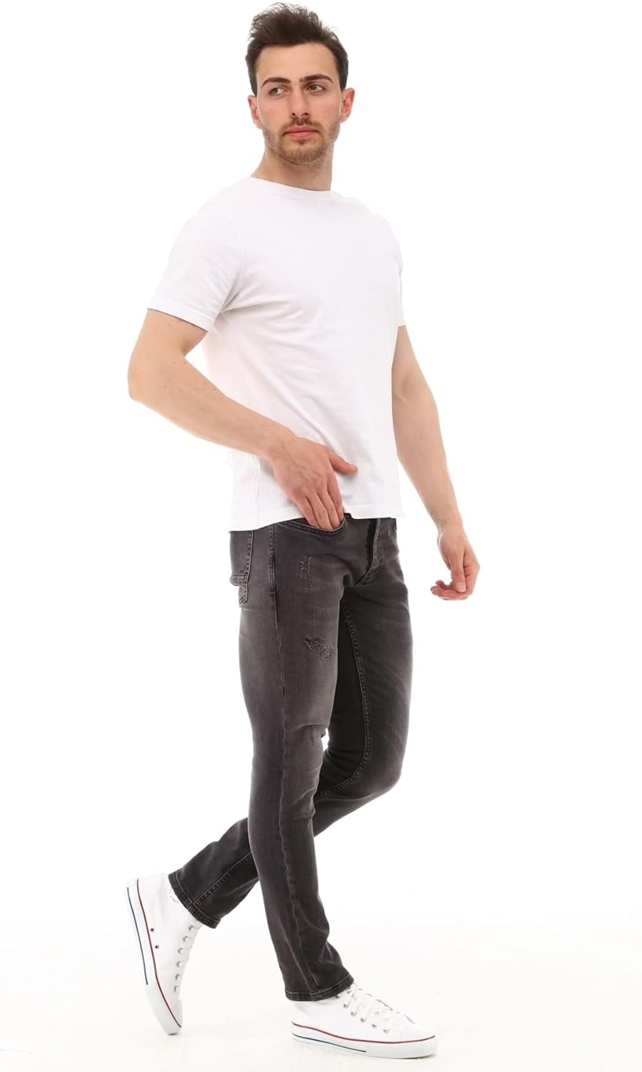 Herren Jeans Slim Fit Stretch Jeanshose Design der Neuen Saison Hochwertige Jeans Hose für Männer CD