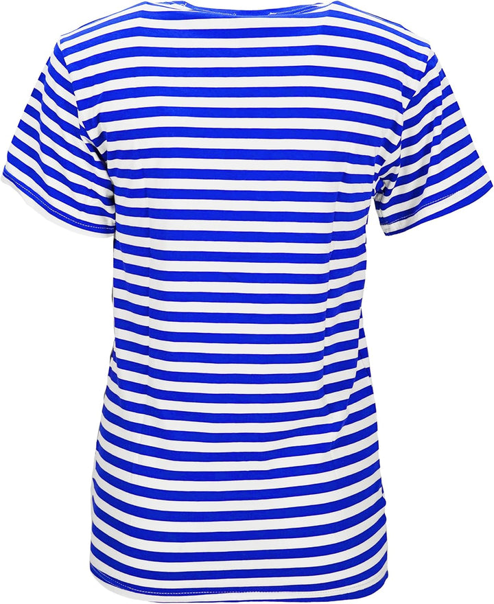 Bock op Kölle Ringelshirt Lang-Kurzarm Grösse XS bis 4XL, 95% BW Stretch, Karneval, Fasching XS Blau