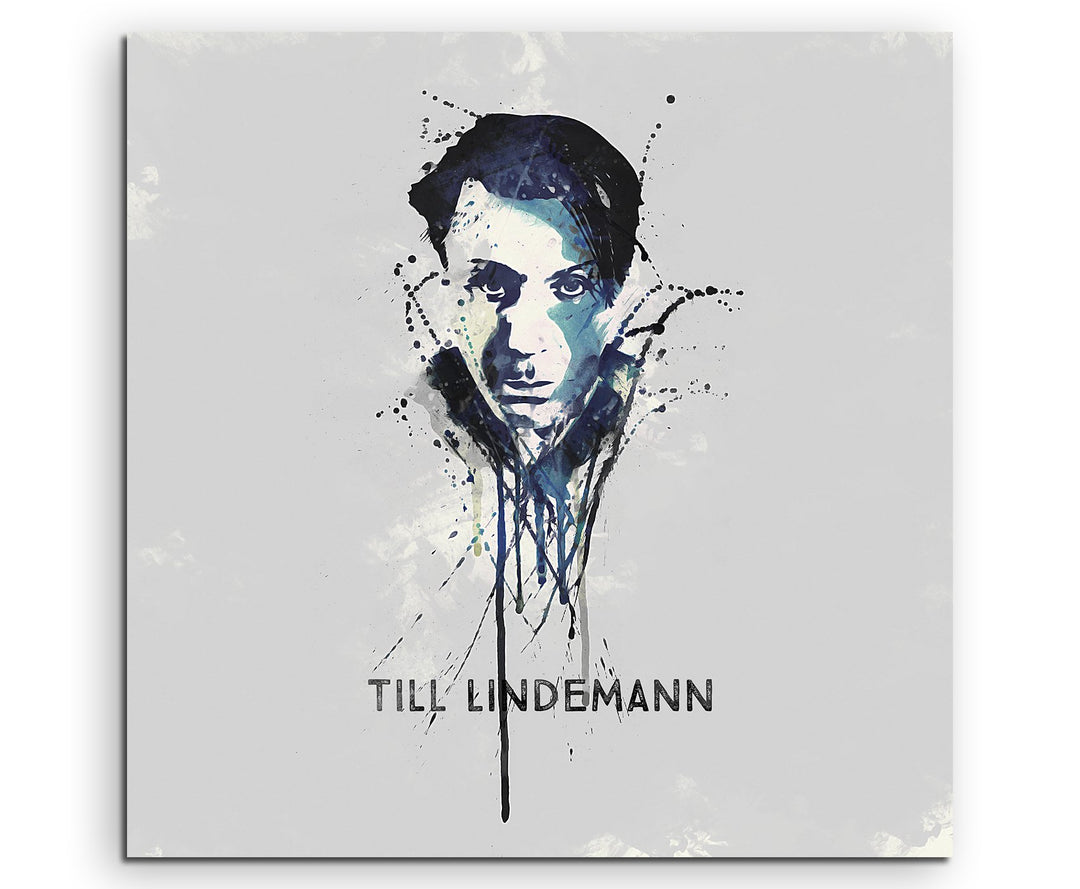 Paul Sinus Art Till Lindemann 60x60cm Keilrahmenbild Kunstbild Aquarell Art Wandbild auf Leinwand fe