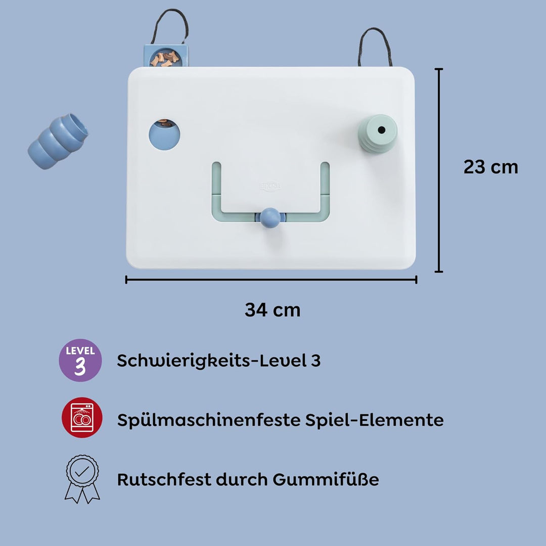 TRIXIE 32025 Move-2-Win Futterpuzzles für Hunde, Level 3, blau und weiss Training Level 3 Move2Win,