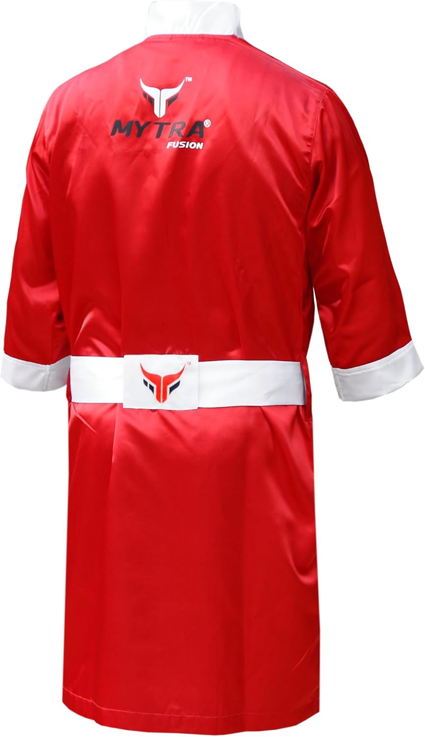 Mytra Fusion Boxing Robe Training Robe Personalized Muay Thai Gown, M Rot