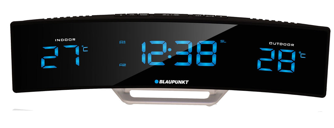 Blaupunkt CR12BK Radiowecker mit LED-Display, Temperatur Innentemperatur Aussentemperatur Uhrzeit We