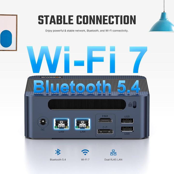 BOSGAME E6 ECO Mini-PC Core 3 304 (bis zu 4,3 GHz) 12GB LPDDR5X 512GB SSD | mini pc Windows 11 , 4K