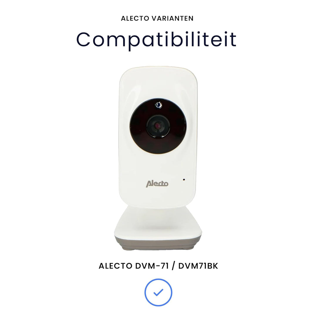 Halter passend für Alecto DVM-71 - Babyphone Halterung - Version 2 - Für Bettumrandung von 10 bis 42