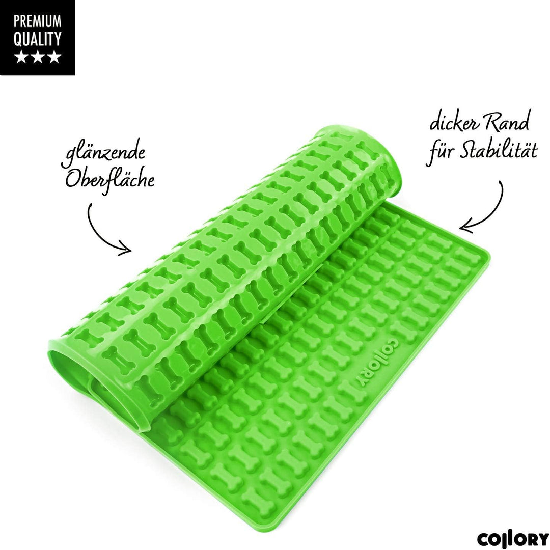 Collory® Mini Knochen (2cm) Silikon Backmatte, Backform für mini DIY Hundekekse und Leckerlis, Knoch