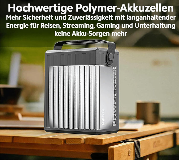 KONFULON Powerbank 100000mAh (370Wh, ca. 350Wh nutzbar) – 100W Schnellladefunktion, USB-C PD & DC-An