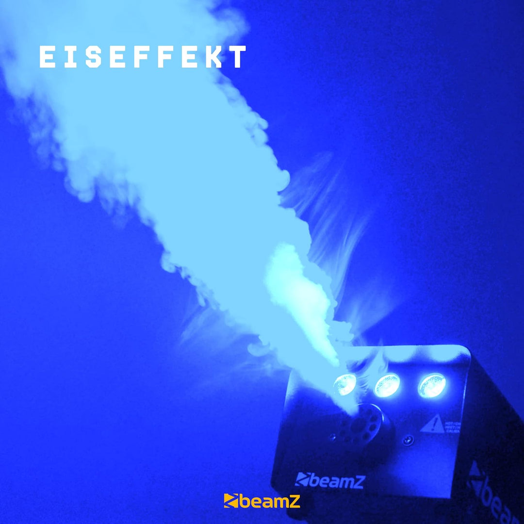 BeamZ S700-LED Ice Mini Nebelmaschine mit Lichteffekt in Blau, 700 Watt, Party Rauchmaschine, Fog Ma