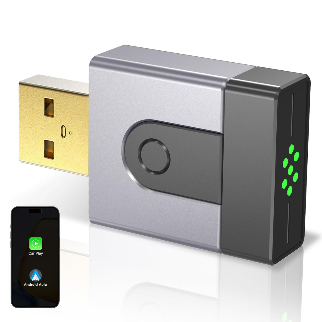 2-in-1 Mini CarPlay Wireless & Android Auto Wireless Adapter, Aufrüstung von kabelgebunden auf kabel