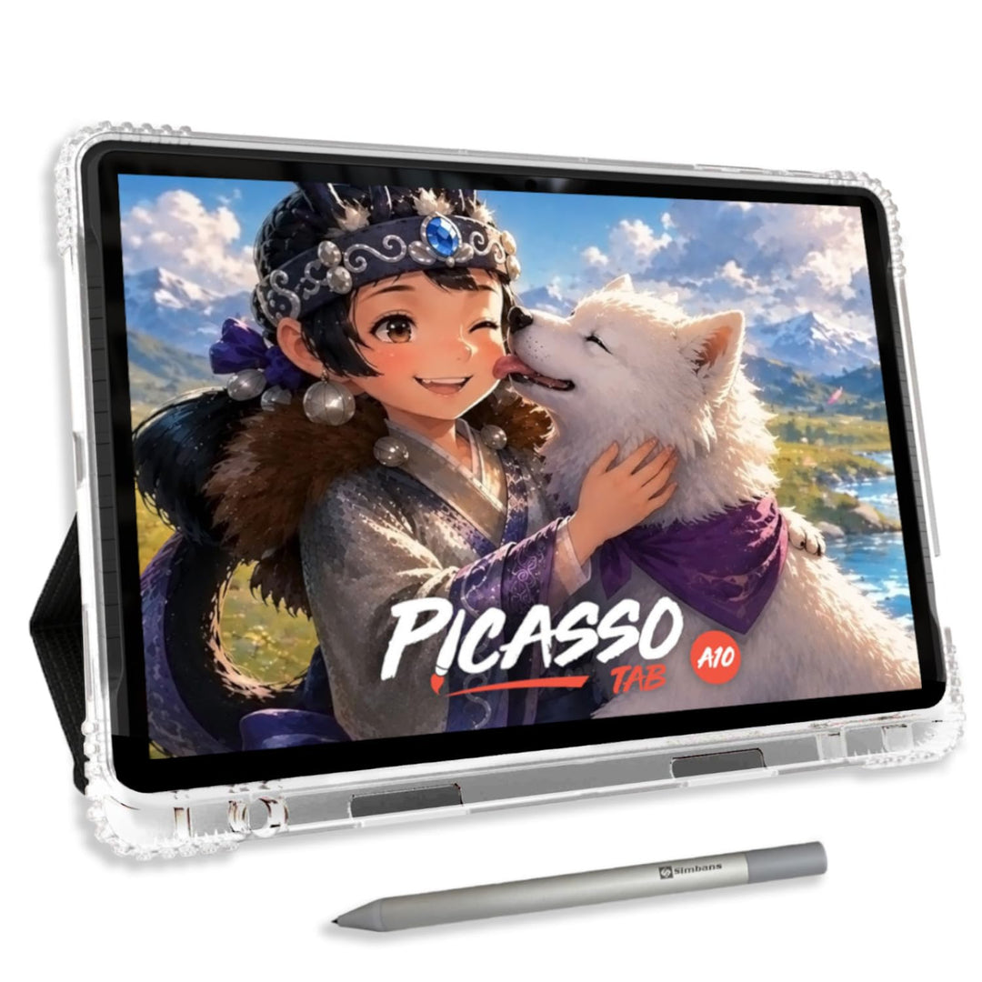 PicassoTab A10 Zeichentablett • Kein Computer erforderlich • Zeichen-Apps &amp; Tutorials • Stylus-Stift