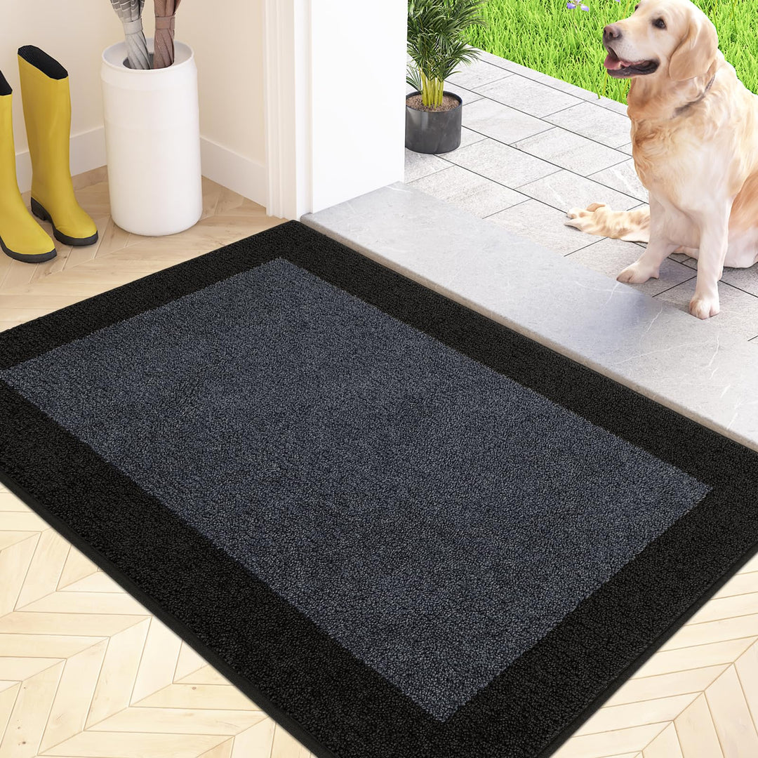 FCSDETAIL Schmutzfangmatte Innen 50 x 80 cm, rutschfeste Fussmatte, waschbar Sauberlaufmatte, absorb