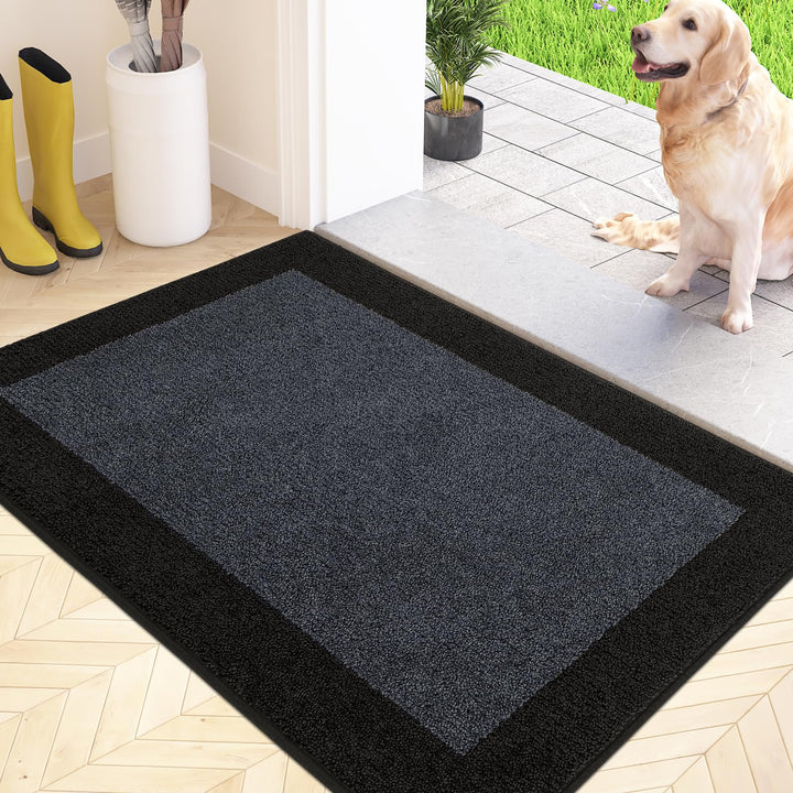 FCSDETAIL Schmutzfangmatte Innen 50 x 80 cm, rutschfeste Fussmatte, waschbar Sauberlaufmatte, absorb