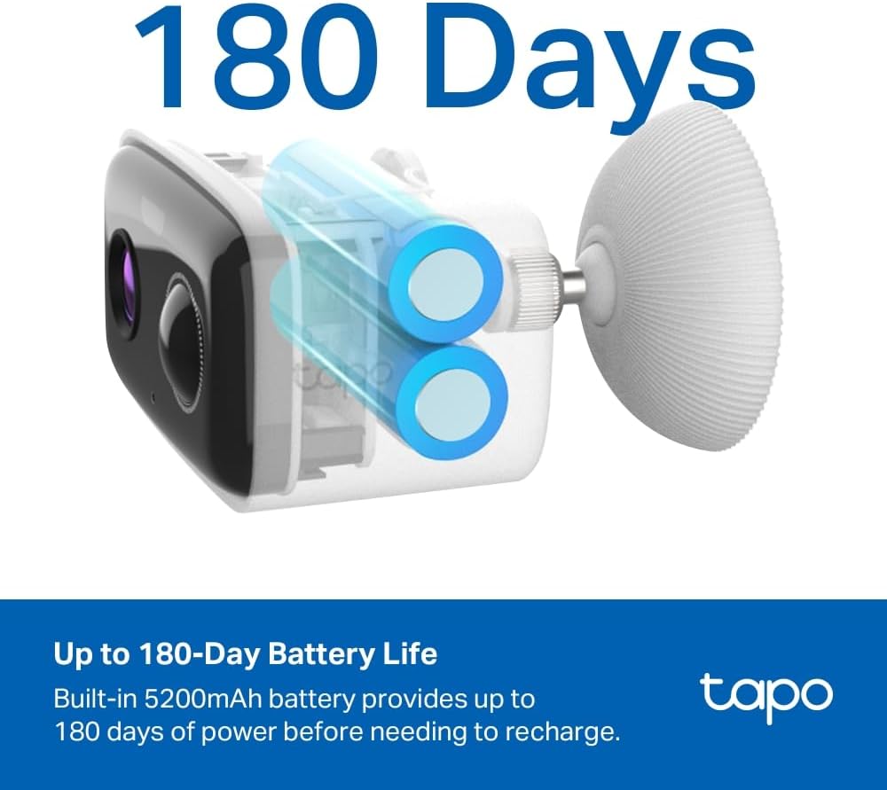 Tapo C400 Aussenkamera Akku | Überwachungskamera aussen mit 1080p-HD-Video, WLAN, Nachtsicht, witter