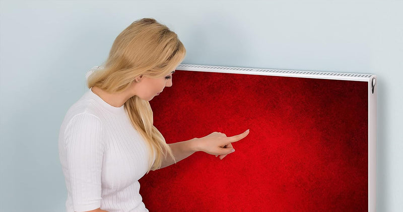 DarHaus Magnet Heizkörperverkleidung Heizkörperabdeckung Heizung Schutz, 80x60 Motiv ROT 80x60 cm, 8