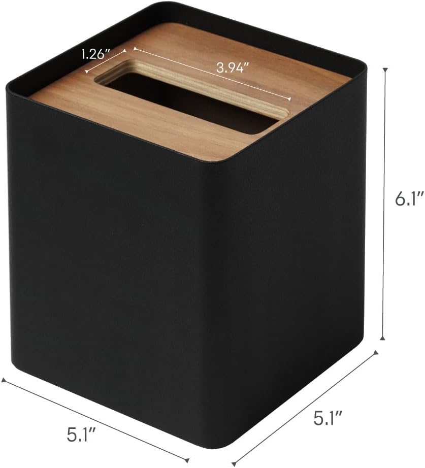 Yamazaki Box Cover Home | Stahl | Taschentuchbox, EinheitsgröÃŸe, Walnuss