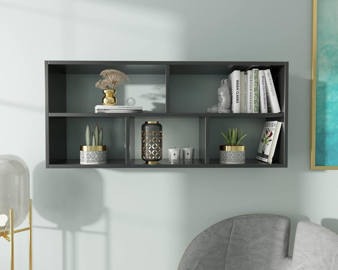 MATKAM TEO Hängeregal in moderner Optik, B113,6 x H50 x T25 cm, Wandregal in verschiedenen Ausführun