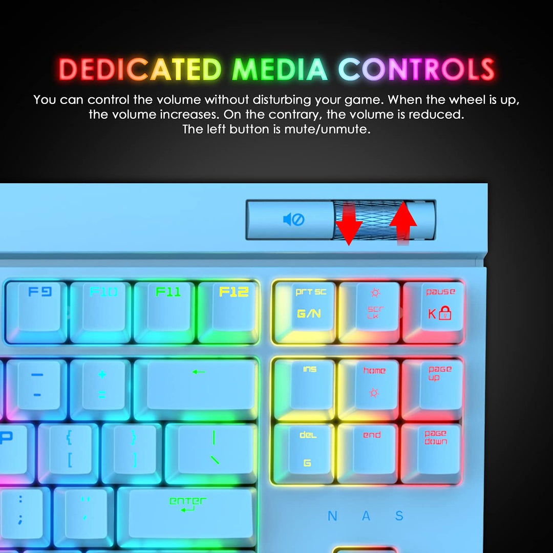 TKL – Gaming-Tastatur, 18 Chroma-RGB-beleuchtete mechanische Tastatur mit LED-Hintergrundbeleuchtung