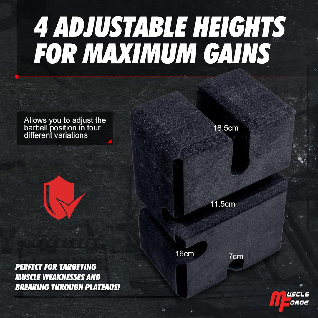 MuscleForge® Bankdrückblöcke, Bankdrücken Trainingsblock, Bankdrückbrett für Kraftdreikämpfer, Gewic
