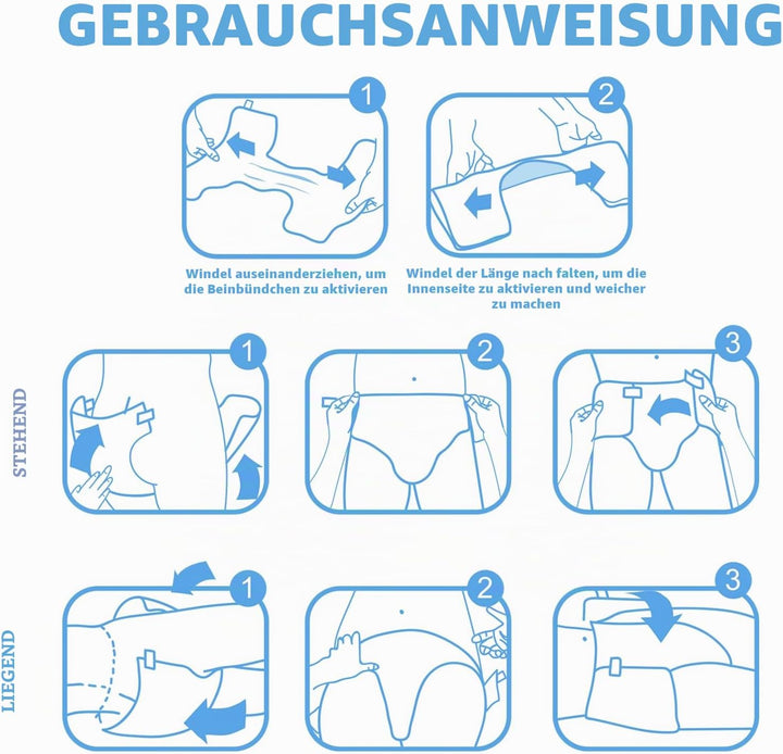 LittleForBig 5500-5800 ml Erwachsenen Gedruckten Windeln 2 Stück Pack 3 Drucke Zufällig Sortiert - A