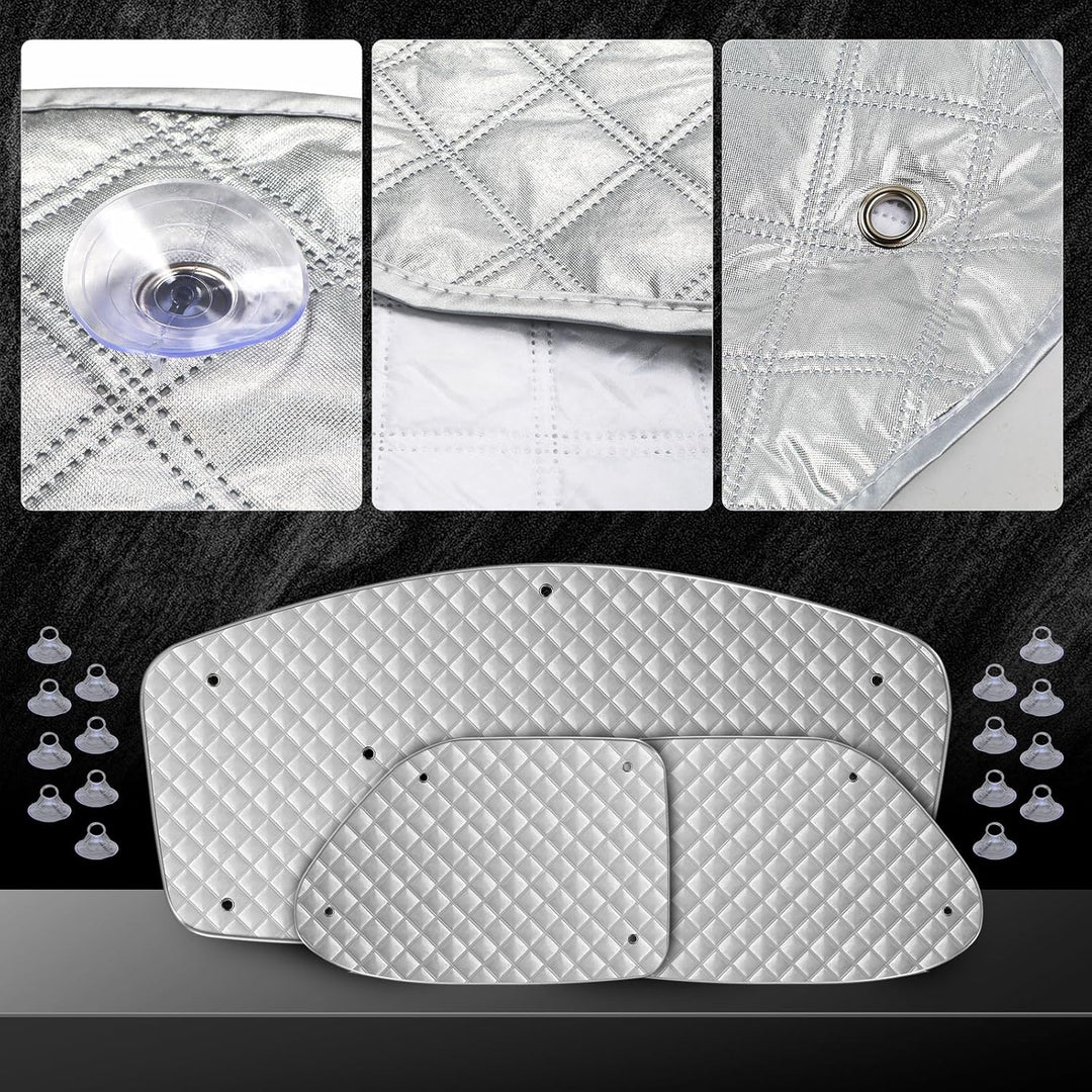 MaxEarn Thermomatte Fahrerhaus passend für VW T5 & T6(ab 2003), Luxus Interne Auto Sonnenblende Fron