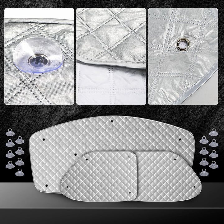 MaxEarn Thermomatte Fahrerhaus passend für VW T5 & T6(ab 2003), Luxus Interne Auto Sonnenblende Fron