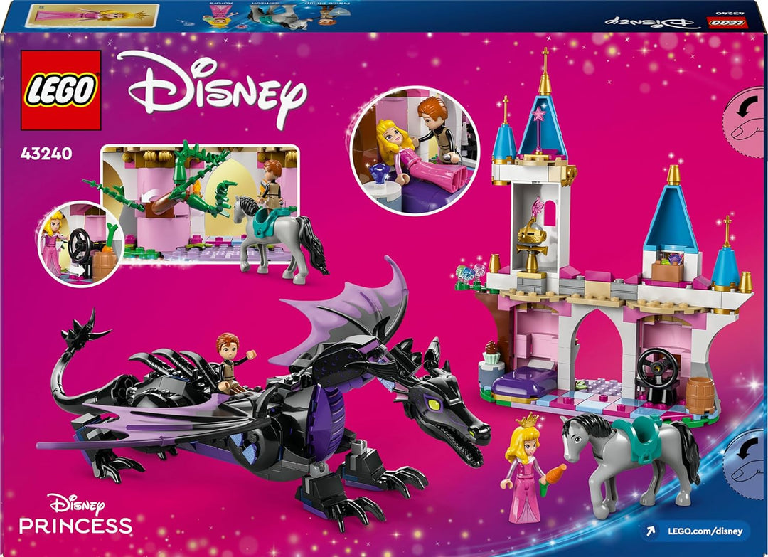 LEGO ǀ Disney Princess Malefiz als Drache, Fantasy-Spielset für Kinder und Fans von Dornröschen, Ges