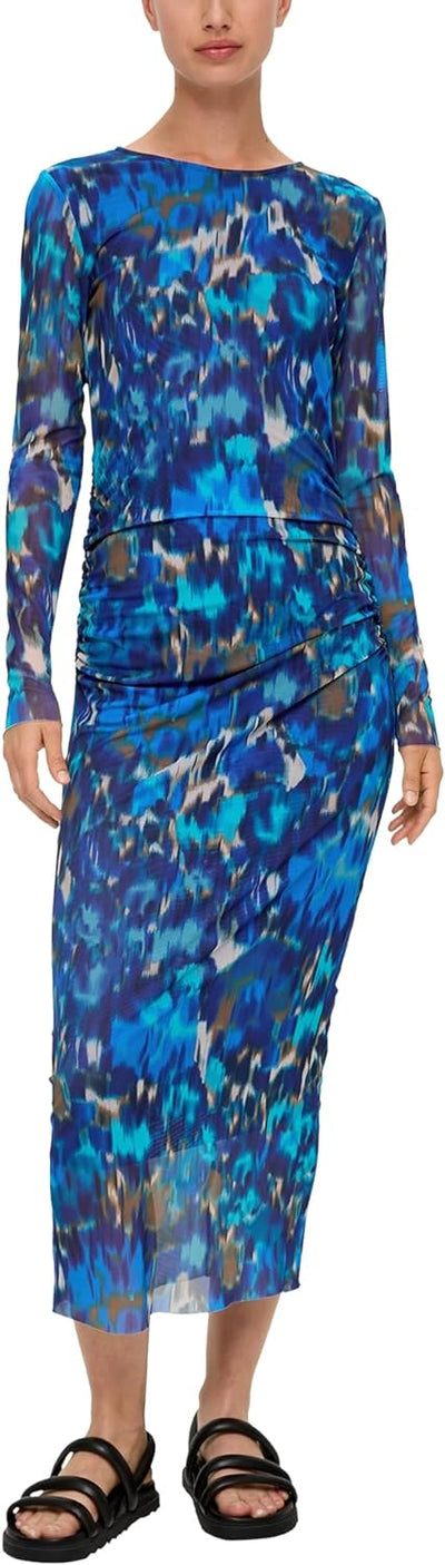 s.Oliver Damen Maxikleid 46 Blau, 46 Blau